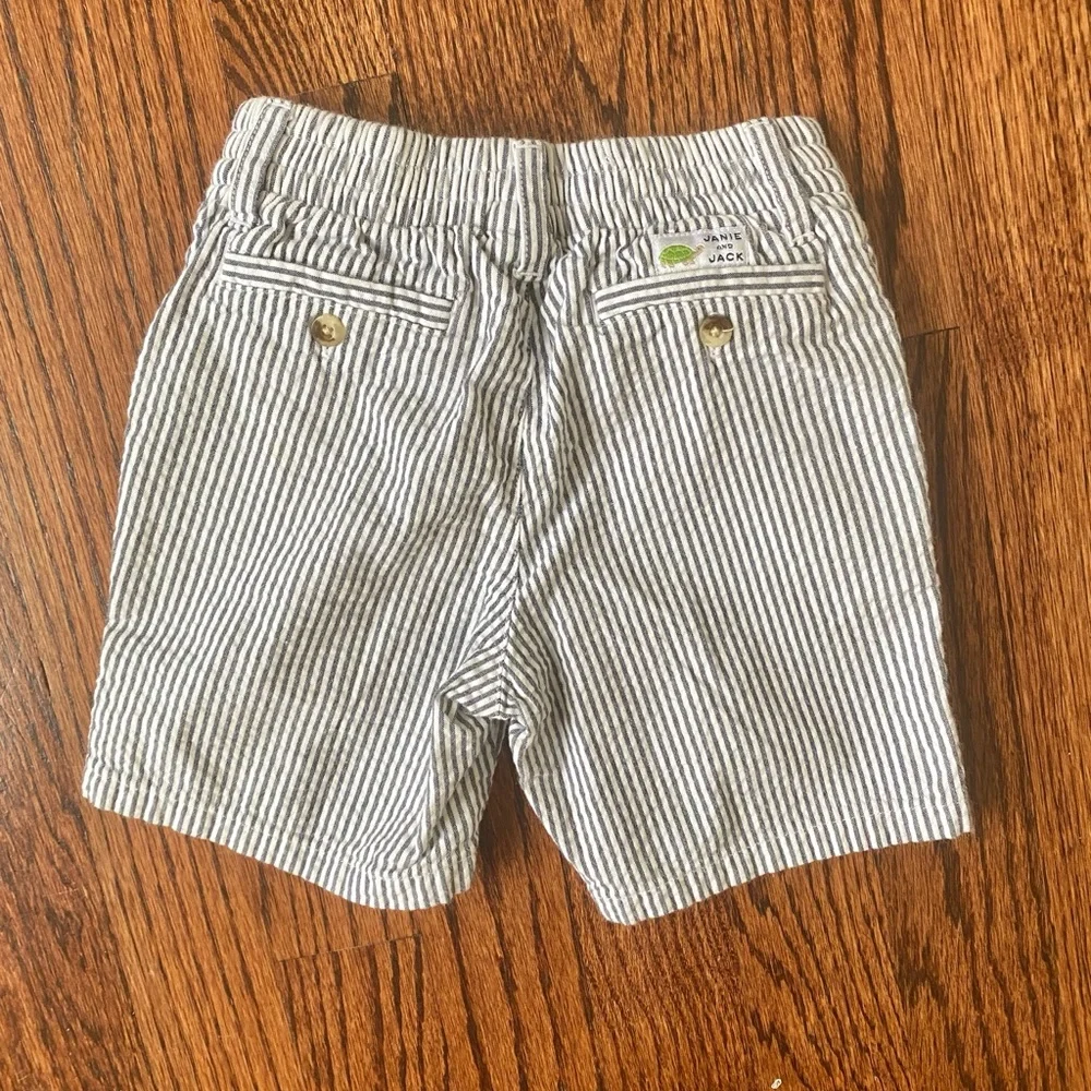 Janie and Jack Navy & White Stripe Shorts - Toddler Size 6-12 months